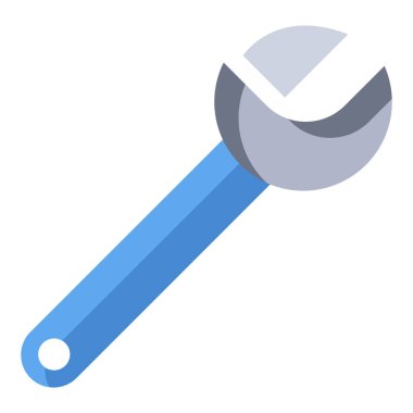 Moneky ingiliz anahtarı web simgesi, vektör illüstrasyonu 