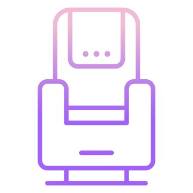 Beyaz arkaplanda basit vektör koltuğu simgesi