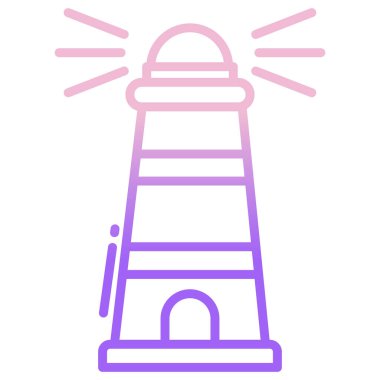 Deniz feneri. Web simgesi basit tasarım