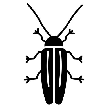 Böcek basit simgesi, vektör illüstrasyonu