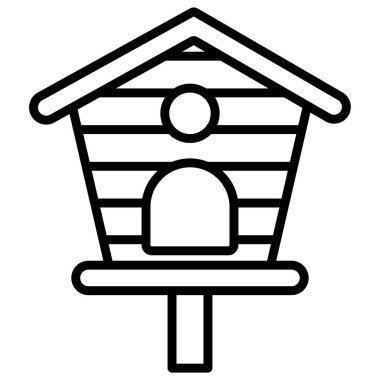 Kuş yuvası. Web simgesi basit illüstrasyon