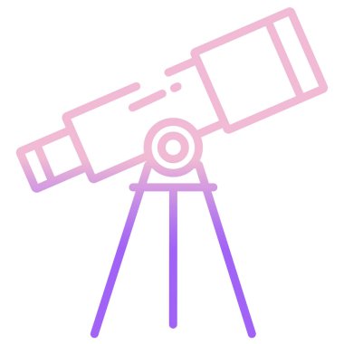 Teleskop basit simgesi, vektör çizim