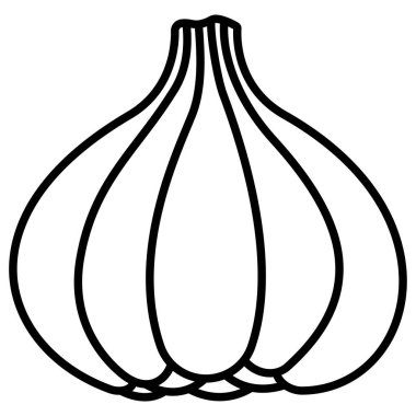 Sarımsak ikonu modayı ve logo, web, uygulama, UI için modern yer tutucu sembolü.