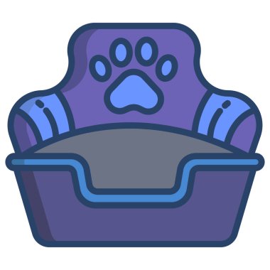 Basit vektör simgesi, yatak illüstrasyonu