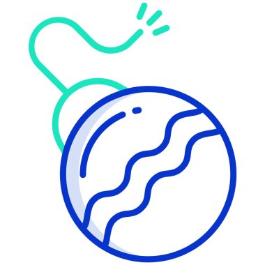 Basit vektör simgesi, bombanın çizimi