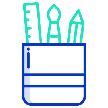 Kalem. Web simgesi basit illüstrasyon