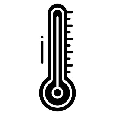 termometre basit simgesi, vektör çizim