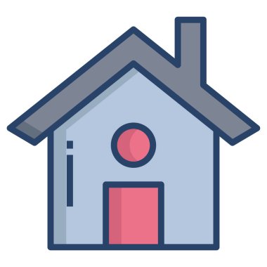 Ev. Web simgesi basit illüstrasyon