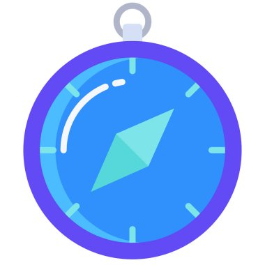 Pusula. Web simgesi basit illüstrasyon 