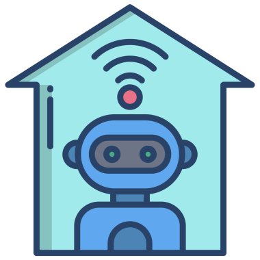 robot. Web simgesi basit illüstrasyon