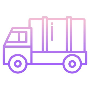 kamyon web simgesi basit illüstrasyon