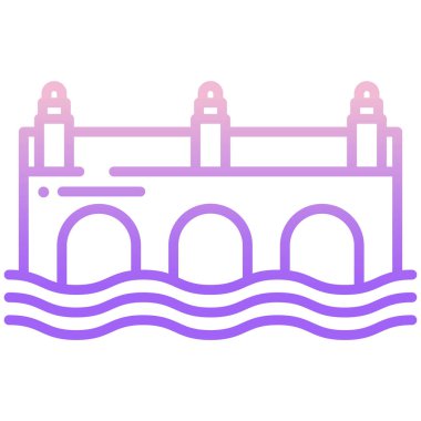 Köprü. Web simgesi basit illüstrasyon