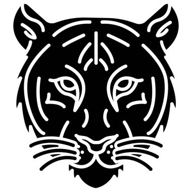 Kaplan hayvan basit vektör illüstrasyonu