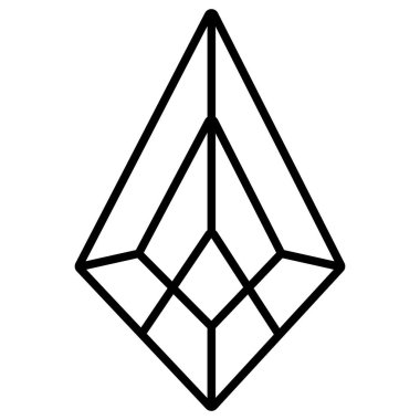 Elmas. Web simgesi basit tasarım