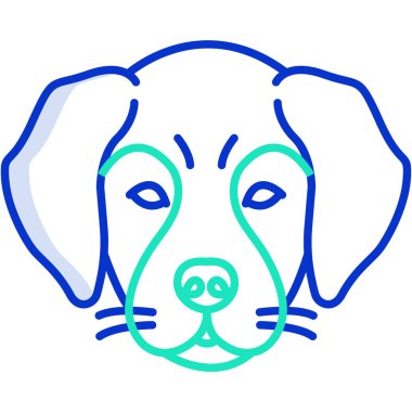 köpek ağı simgesi, vektör illüstrasyonu 