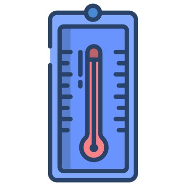 termometre basit simgesi, vektör çizim