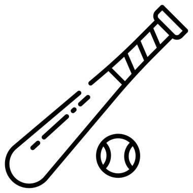 Beyzbol. Web simgesi basit illüstrasyon