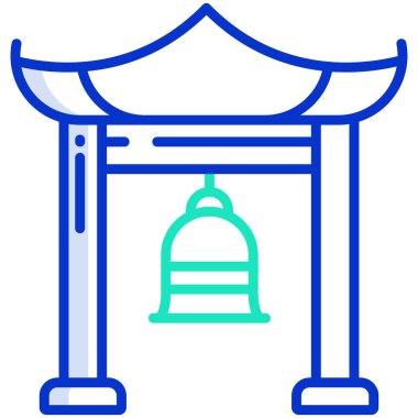 Çan simgesinin vektör illüstrasyonu