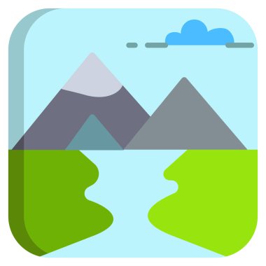 Dağın düz simgesi