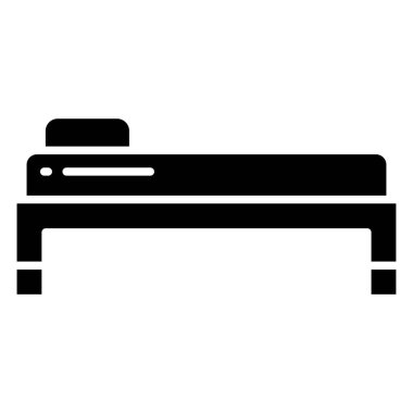 Otelde. Web simgesi basit illüstrasyon