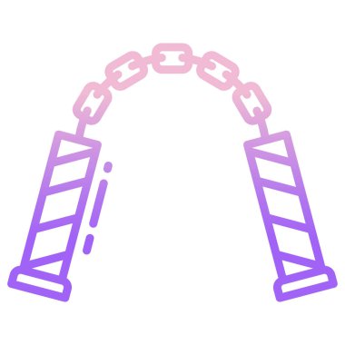 Mınçıka simgesi, Nunchaku 'nun koyu renkli vektör çizimi