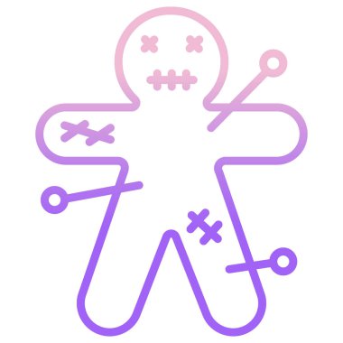 Voodoo basit simgesi, vektör illüstrasyonu