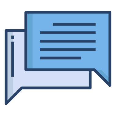 Konuş. Web simgesi basit illüstrasyon