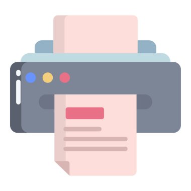 Yazıcı. Web simgesi basit tasarım