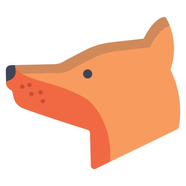 Tilki. Web simgesi basit illüstrasyon