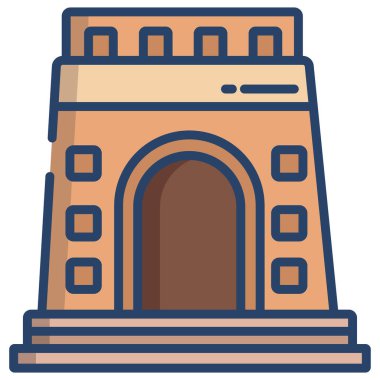 Voortrekker web simgesi basit vektör illüstrasyonu