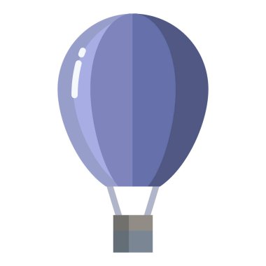 Sıcak hava balonu ikonu. Turist çadırı çizimi çizimi. beyaz arkaplanda izole