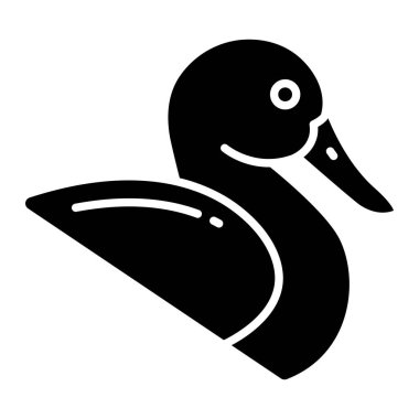 Ördek vektör simgesi. düz biçim illüstrasyonu 