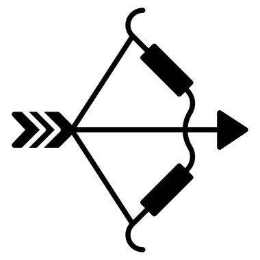 Ok ve yay. Web simgesi basit illüstrasyon