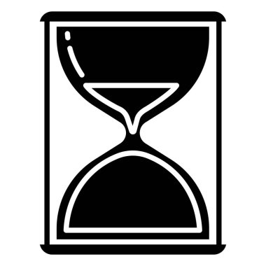 Beyaz arkaplanda izole edilmiş vektör içinde kum saati simgesi