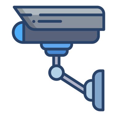 CCTV kamera simgesi vektör illüstrasyonu