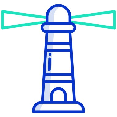 deniz feneri web simgesi, vektör illüstrasyonu