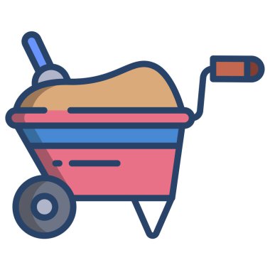 El arabası. Web simgesi basit illüstrasyon