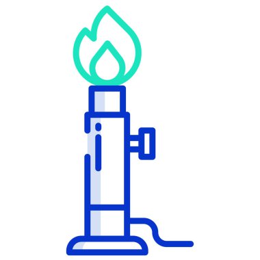 Gaz yakma ikonu. Web için basit meşale vektör simgeleri çizimi