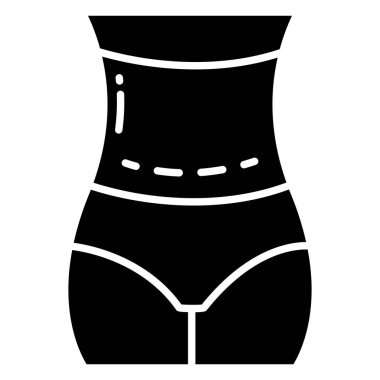 Zayıf bir kadın. Web simgesi basit tasarım