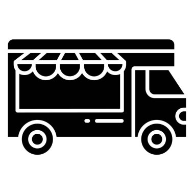 kamyon web simgesi basit illüstrasyon