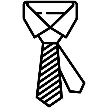 Kravat. Web simgesi basit illüstrasyon