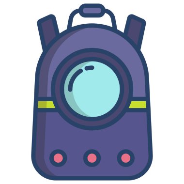 Hayvan taşıyıcı çantanın vektör illüstrasyonu