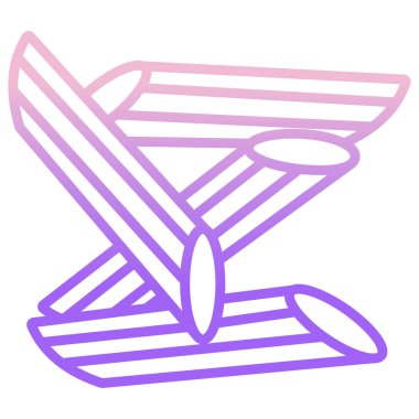 penne. Web simgesi vektör illüstrasyonu