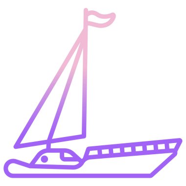 Tekne. Web simgesi basit illüstrasyon