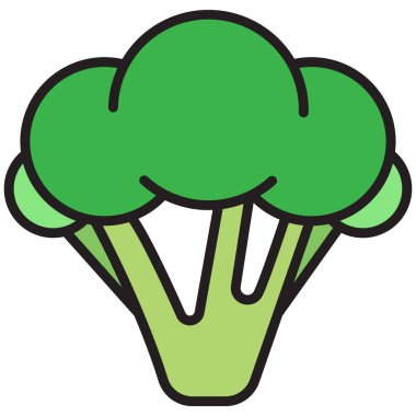 Brokoli. Web simgesi basit illüstrasyon