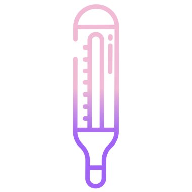 termometre basit simgesi, vektör çizim