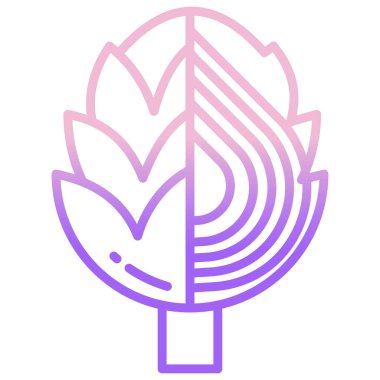 Enginar simgesinin satır çizimi 