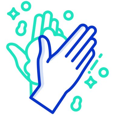 El yıkama, sterilize etme. Web simgesi