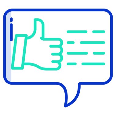 Başparmak yukarı simge vektör illüstrasyonu el