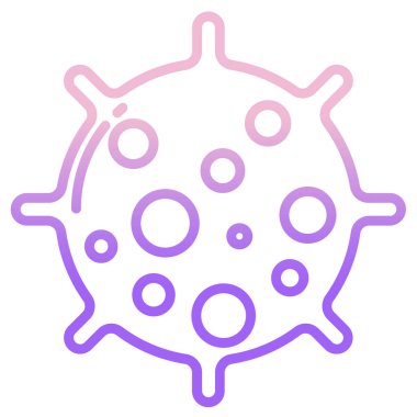 virüs basit simgesi, vektör çizim